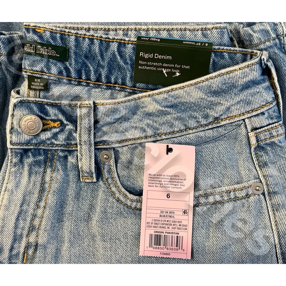 Wild Fable Low Rise Baggy Jeans Light Blue 6_5